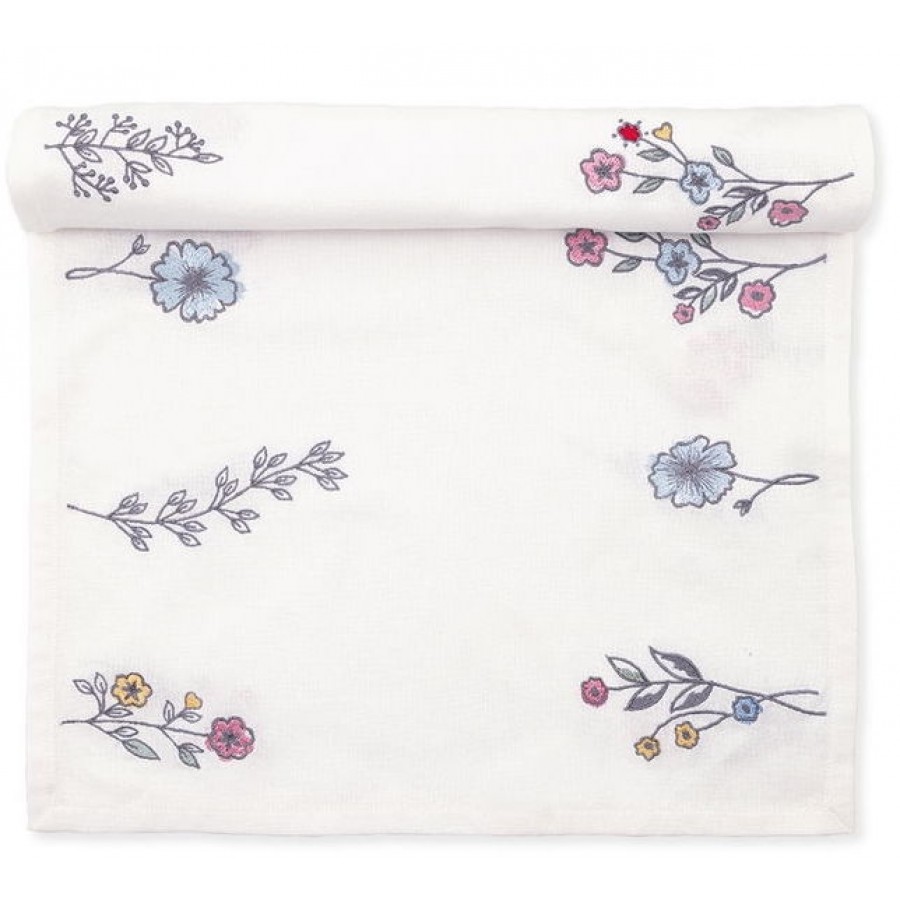 Столовая дорожка Venissa white with emb 45x140 см