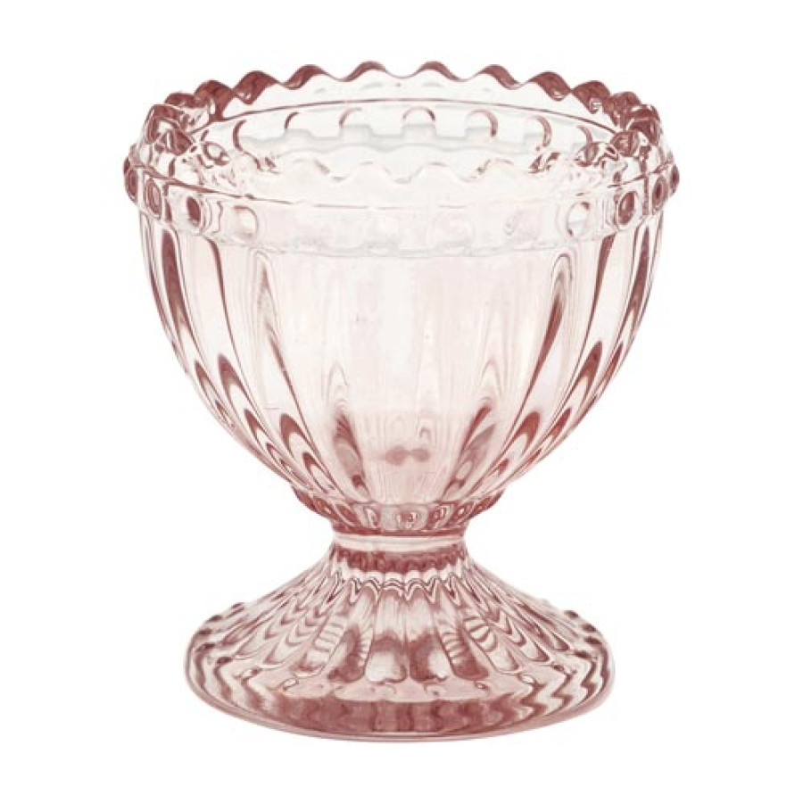 Подставка для яйца стеклянная Alice pale pink
