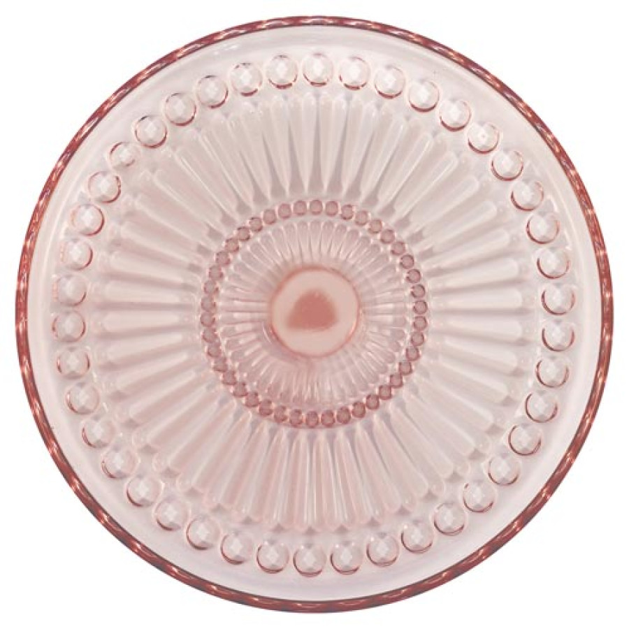 Стеклянная тарелка Alice pale pink 18,5 см