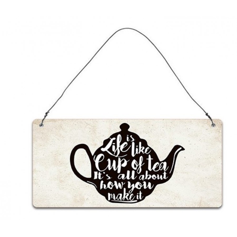 Металлическая табличка Life is like 7x15 см