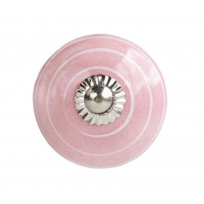 Мебельная ручка pink with white stripes