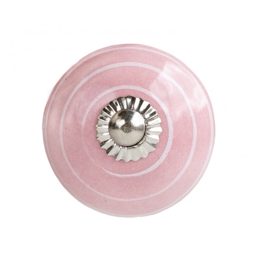 Мебельная ручка pink with white stripes