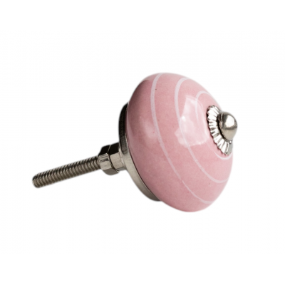 Мебельная ручка pink with white stripes