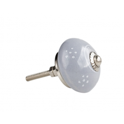 Мебельная ручка grey with flowers