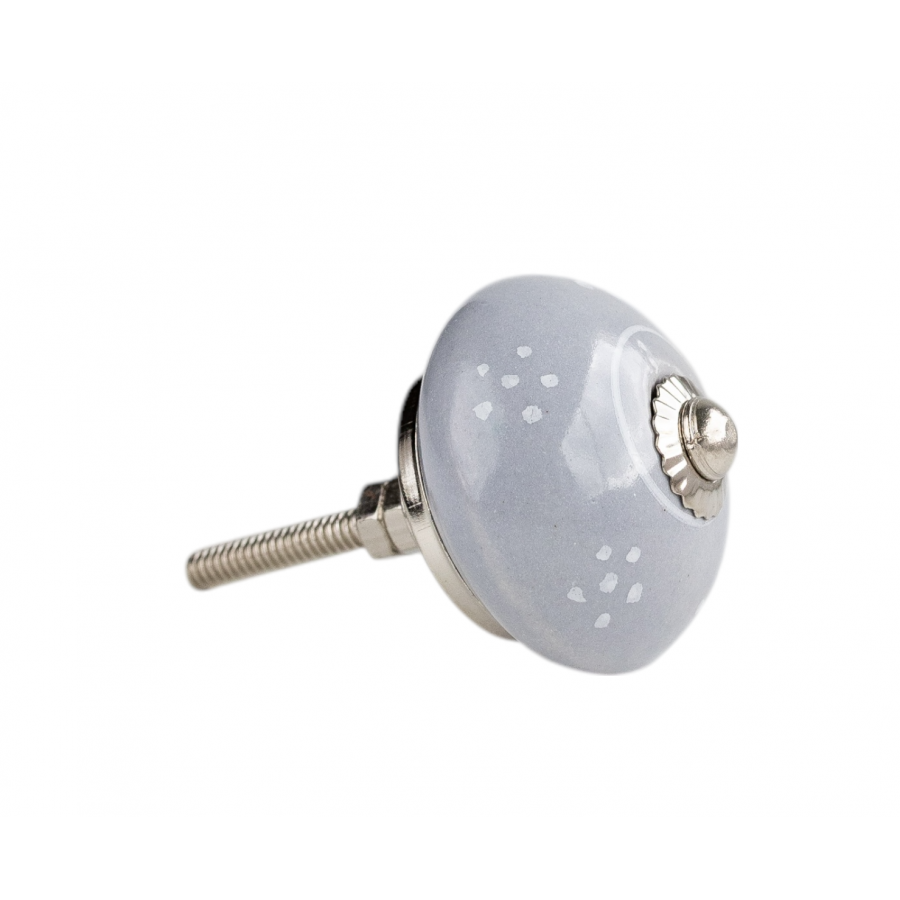 Мебельная ручка grey with flowers