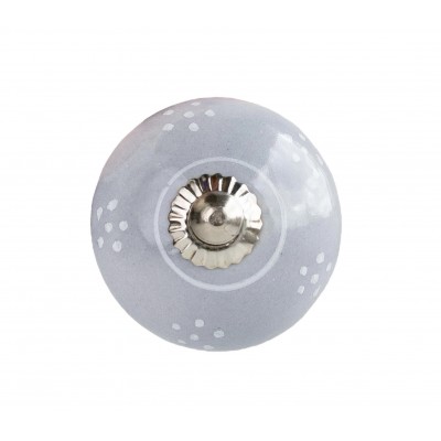 Мебельная ручка grey with flowers