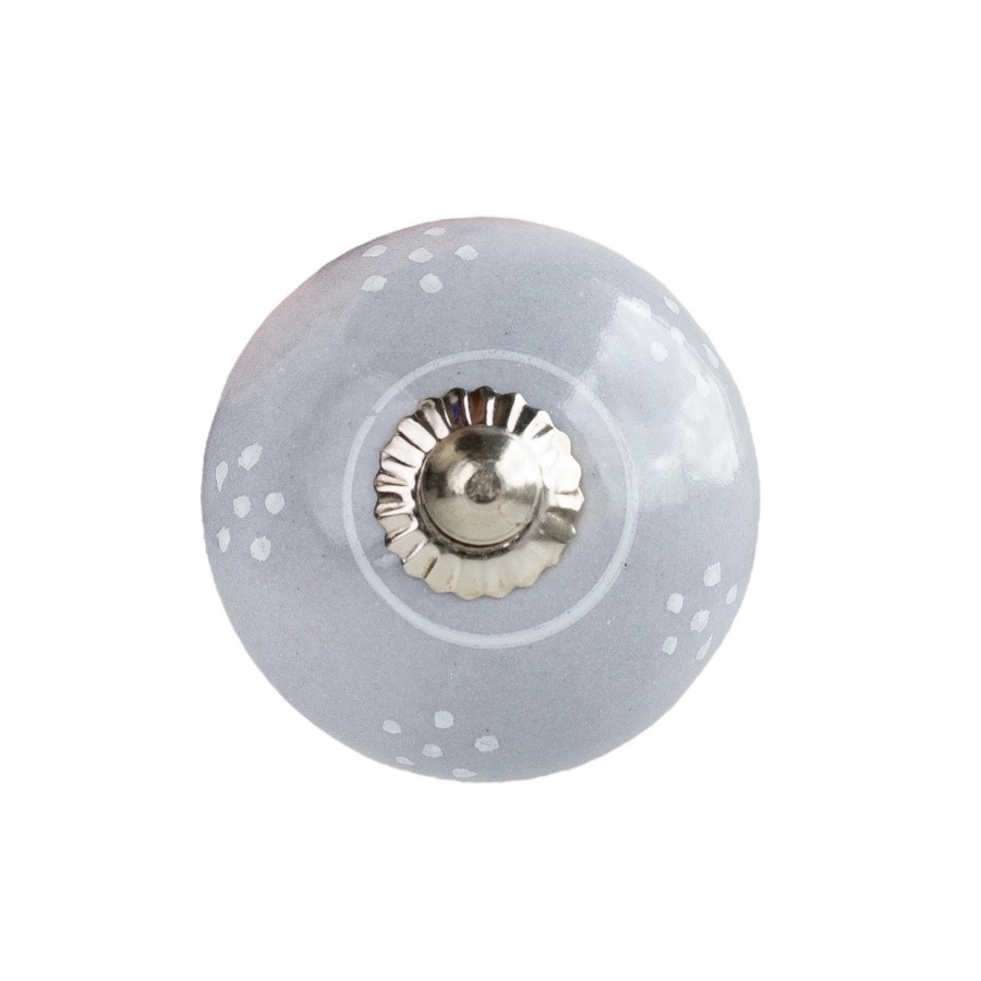 Мебельная ручка grey with flowers