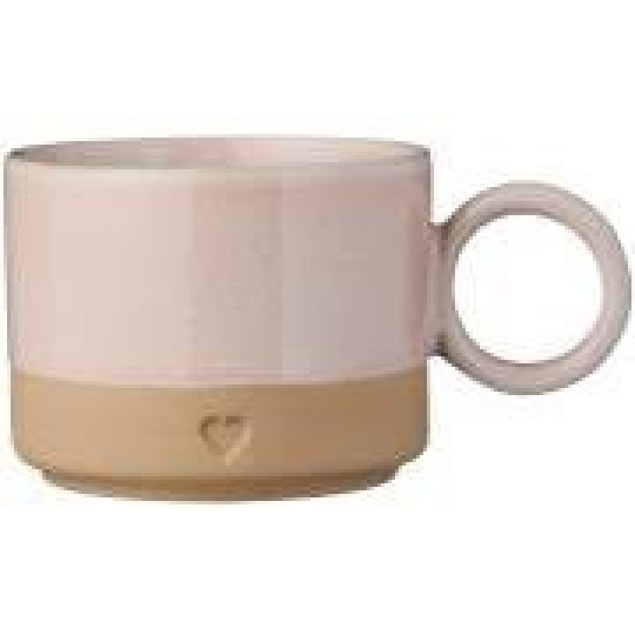 Кружка Heart matt brown light pink 290 мл