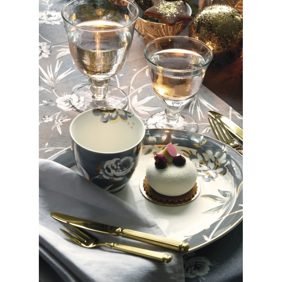 Тарелка Aslaug dark grey 20,5 см