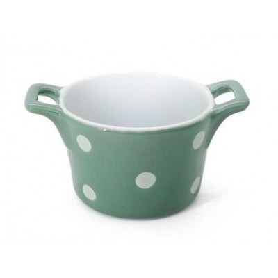 Горшочек с ручками Green with dots 8,5 см