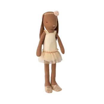 Заяц-балерина в платье cream Chocolate brown, Размер 2
