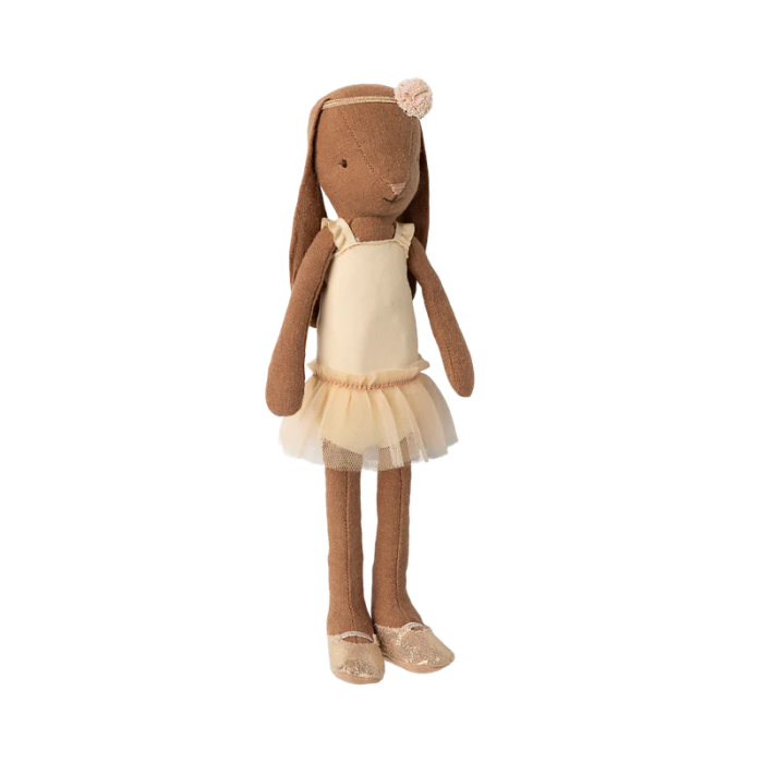 Заяц-балерина в платье cream Chocolate brown, Размер 2