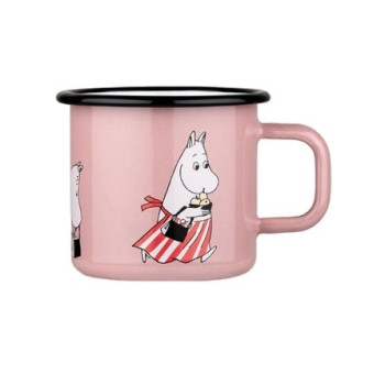 Moomin Кружка эмалированная Retro Муми-мама, 370 мл, pink