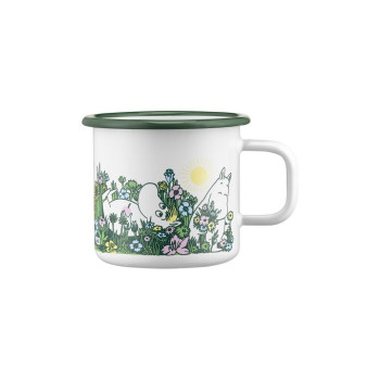 Кружка эмалированная Moomin В саду, 370 мл