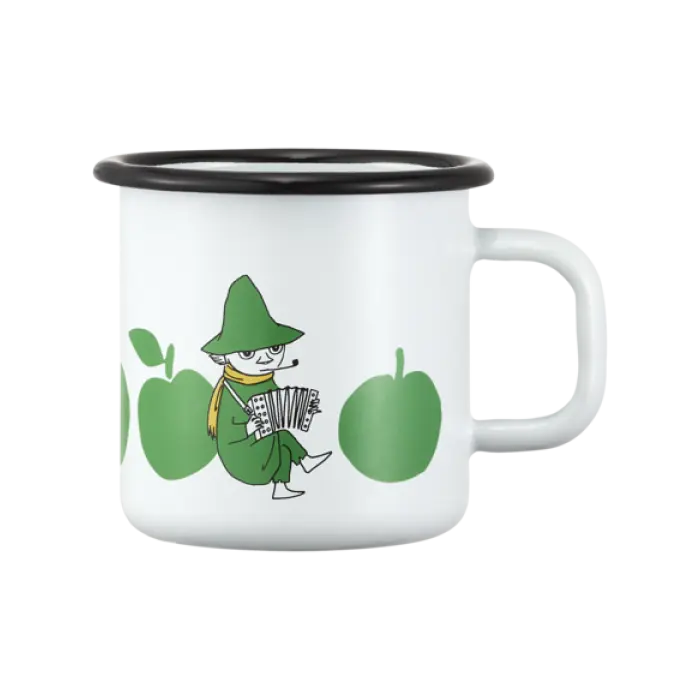 Кружка эмалированная Moomin Вкусные яблоки green 370 мл
