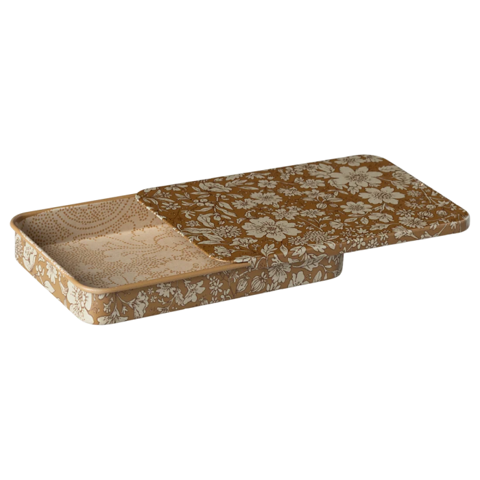 Металлическая коробка с выдвижной крышкой Blossom Ocher
