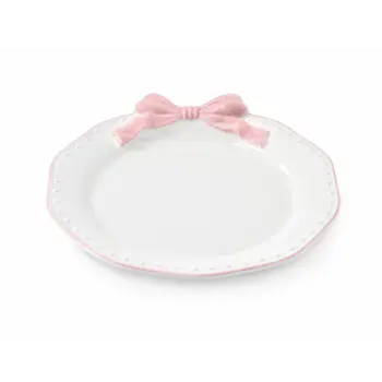 Десертная тарелка Ribbon grace pink 22 см