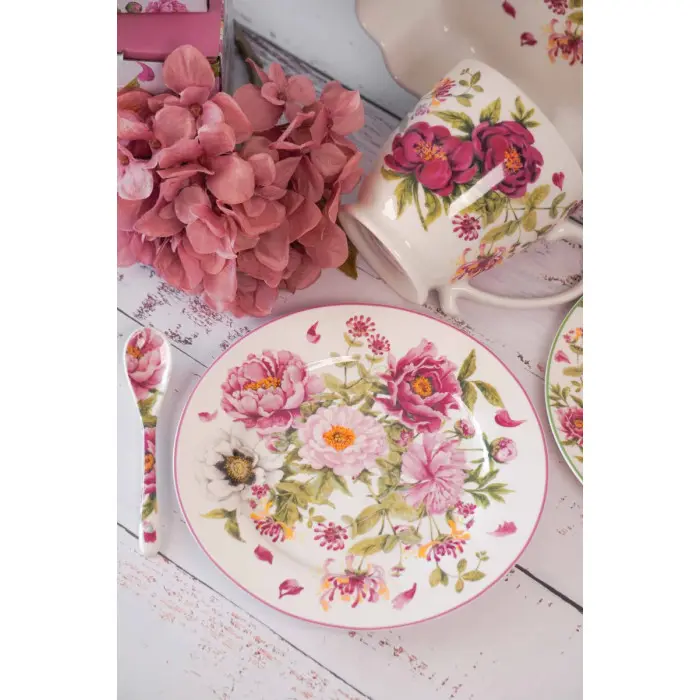 Десертная тарелка Peony bouquet 19,5 см