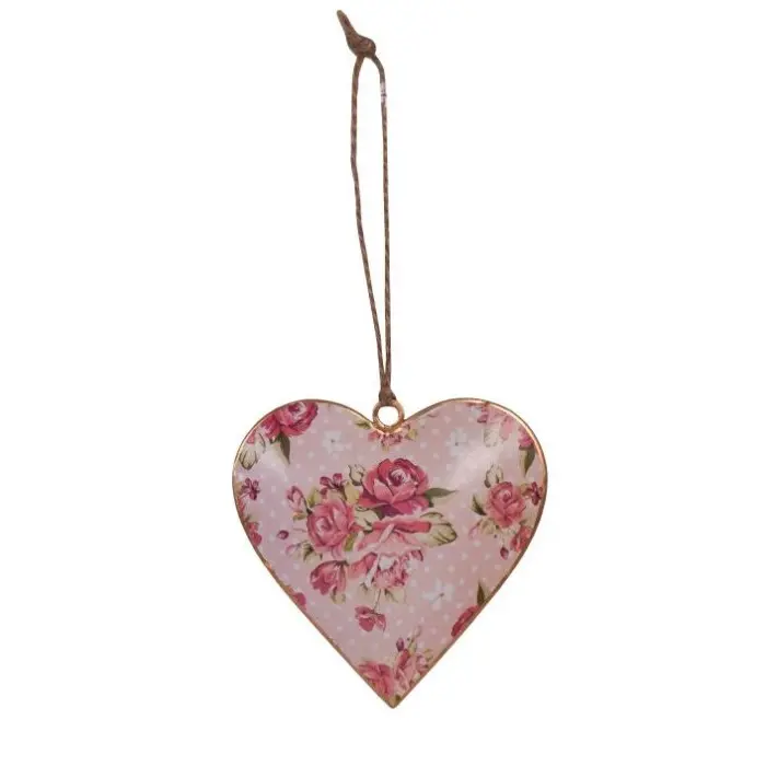 Подвесное украшение heart with flower and dots