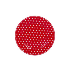 Десертная тарелка Red with dots 19 см