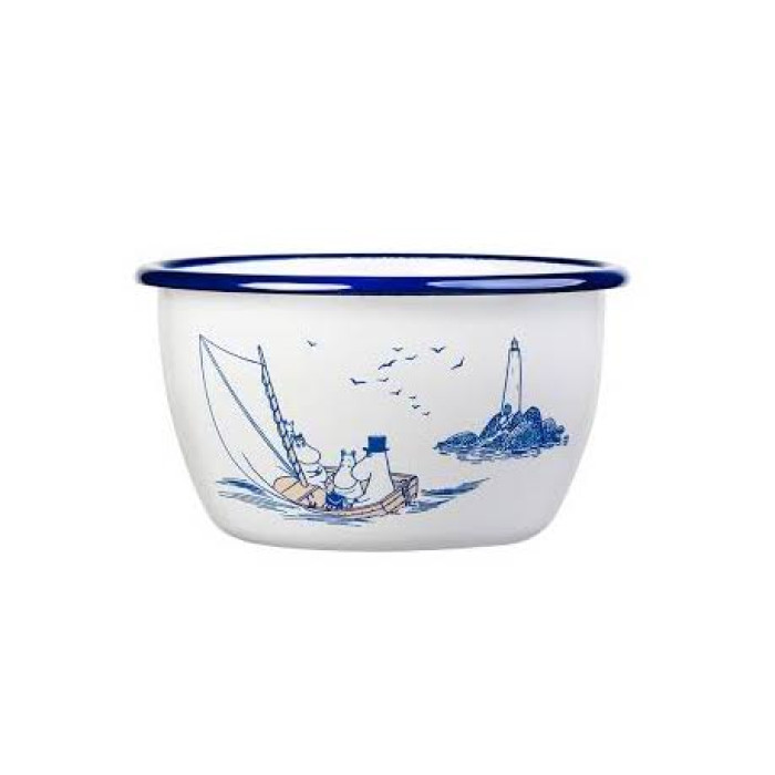 Пиала эмалированная Moomin Моряки White, 600 мл