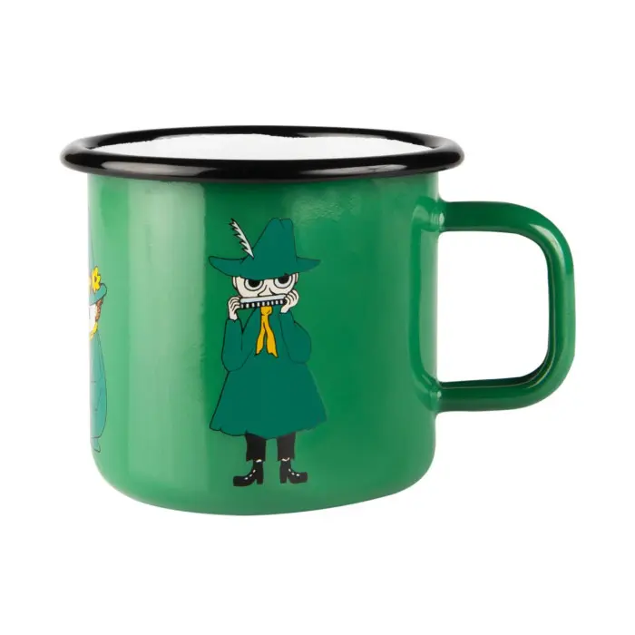 Moomin Кружка эмалированная Retro Снусмумрик зеленая, 370 мл