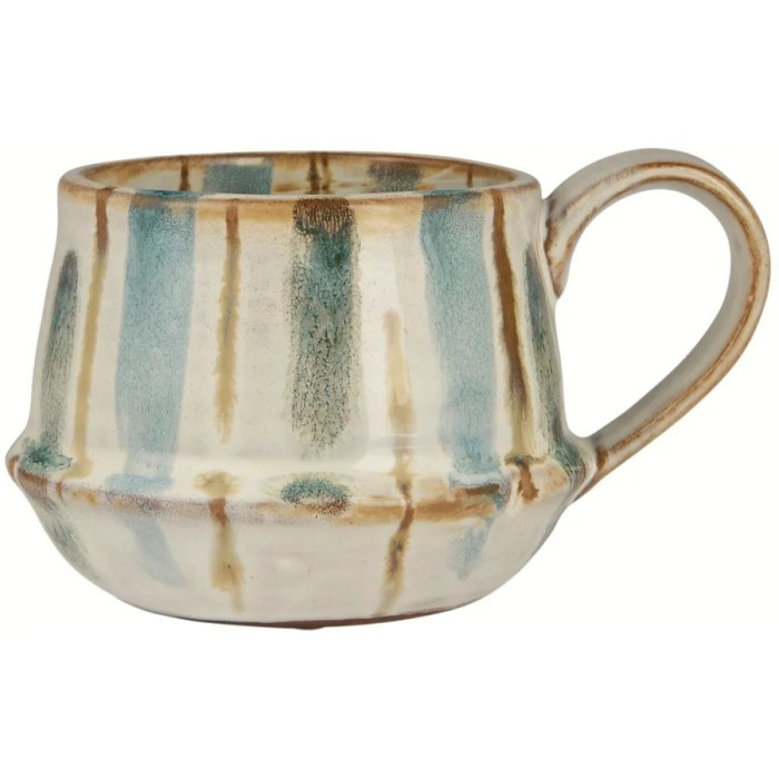 Кружка Kalmar wide dusty blue stripes