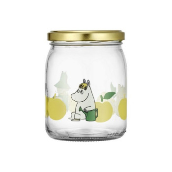 Банка стеклянная Moomin Вкусные яблоки yellow 500 мл