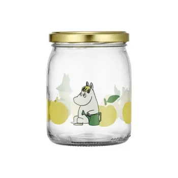 Банка стеклянная Moomin Вкусные яблоки yellow 500 мл