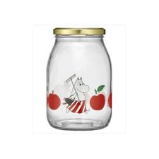 Банка стеклянная Moomin Вкусные яблоки red 1 л