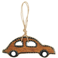 Подвесное украшение Car with black and white pattern