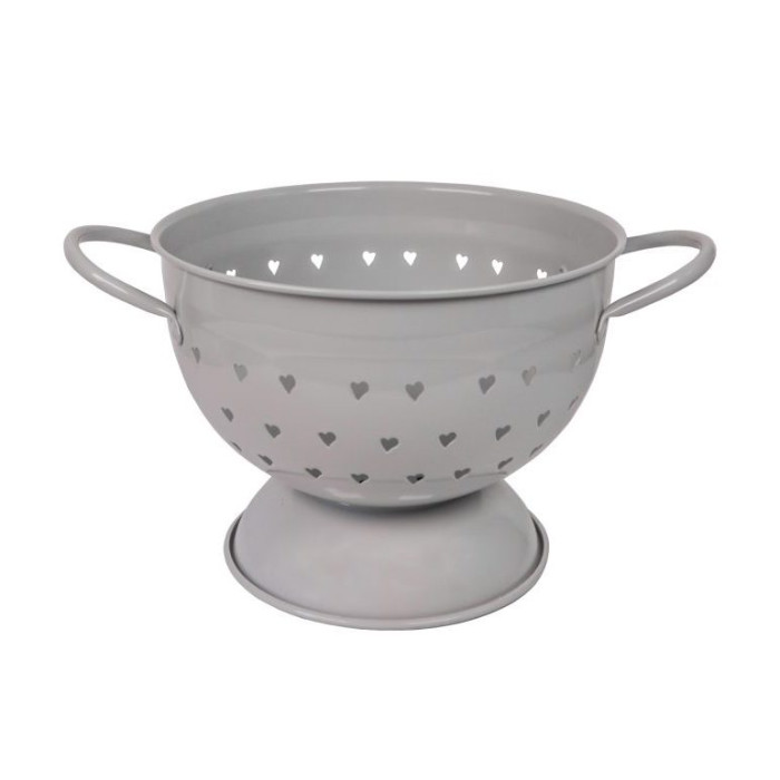 Дуршлаг Heart Light grey