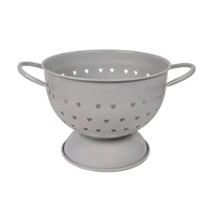 Дуршлаг Heart Light grey