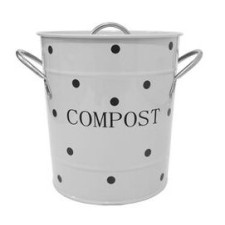 Контейнер для компоста Light grey with dots 21x19 см