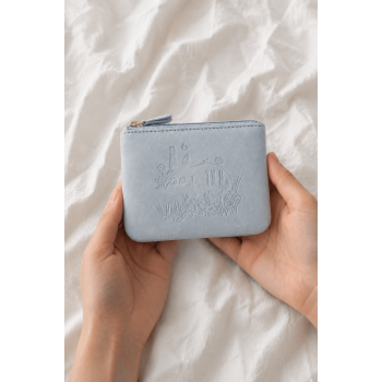 Кошелек для монет кожанный Moomin Летний день Blue 12х9 см