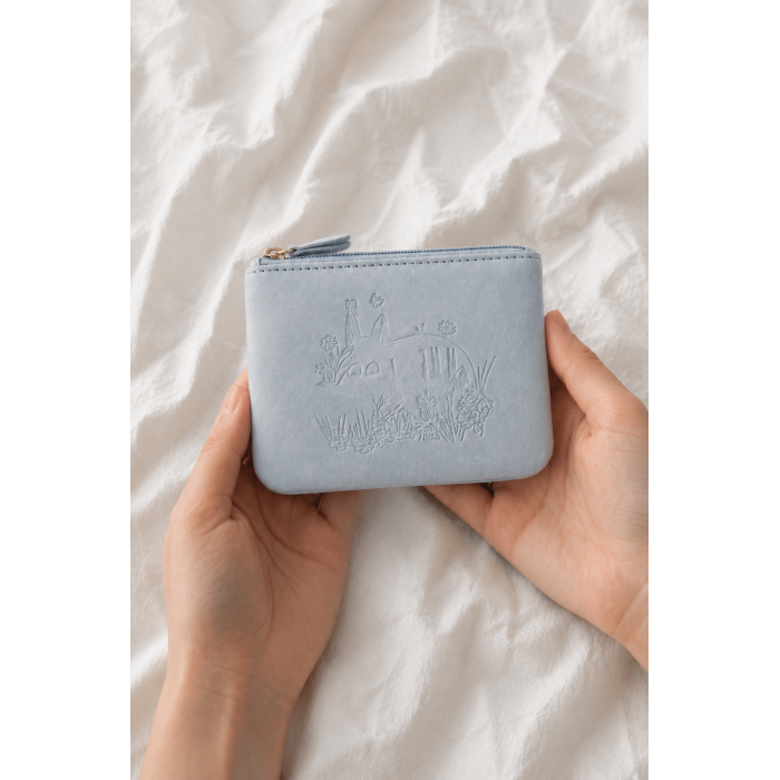 Кошелек для монет кожанный Moomin Летний день Blue 12х9 см