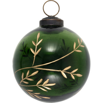 Новогодний шар Branch gold green