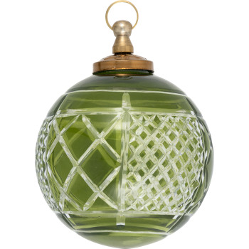 Новогодний шар antique Cross green large