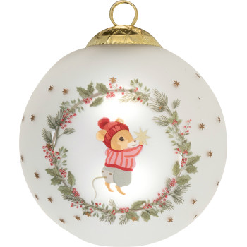 Новогодний шар Joanni wreath white