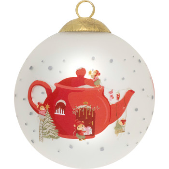 Новогодний шар Joanni teapot white