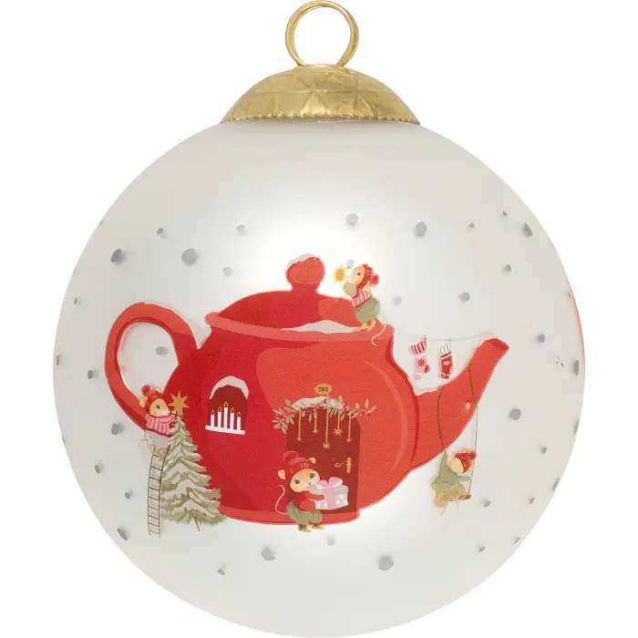 Новогодний шар Joanni teapot white