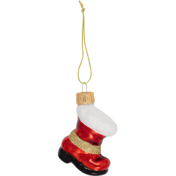 Елочная игрушка Boot Winter red small