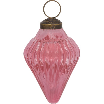 Елочная игрушка Drop Antique pale pink