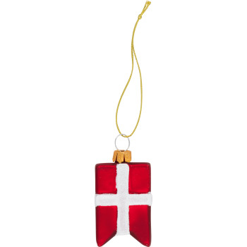 Елочная игрушка Flag Winter red small