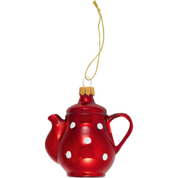 Елочная игрушка Teapot Spot red