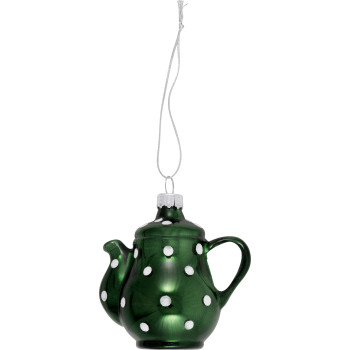 Елочная игрушка Teapot Spot green