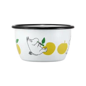 Пиала эмалированная Moomin Вкусные яблоки yellow 300 мл