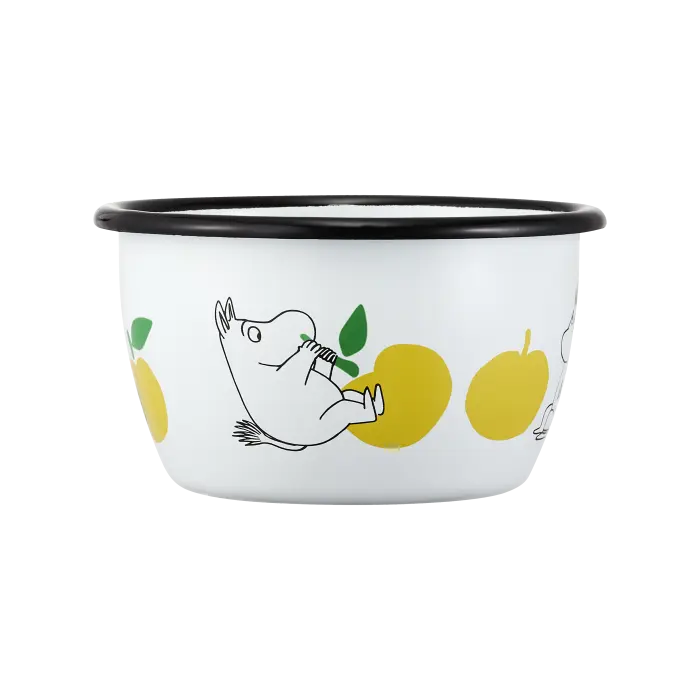 Пиала эмалированная Moomin Вкусные яблоки yellow 300 мл