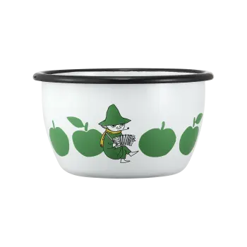 Пиала эмалированная Moomin Вкусные яблоки green 600 мл (ТОВАР ИЗ АУТЛЕТА)