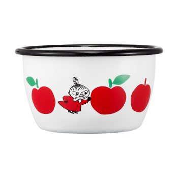 Пиала эмалированная Moomin Вкусные яблоки red 300 мл